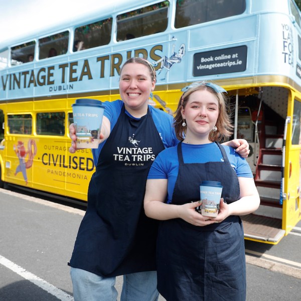 a double decker bus on the street