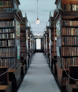 marsh's library - hall with old books on shelves either side