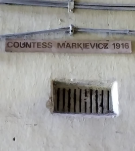 a sign on the side of a building