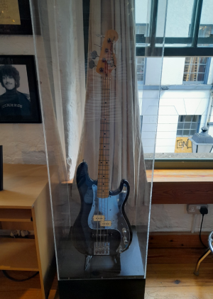 a chair sitting in front of a window