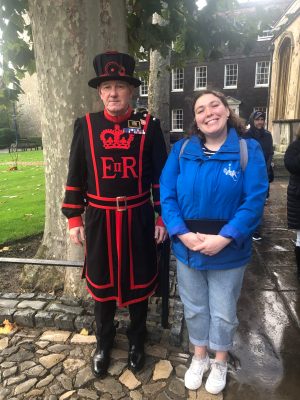 a person standing posing for the camera