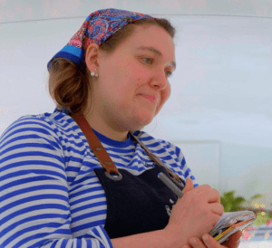 a woman wearing a hat