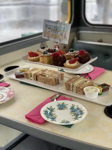 a plate of food on a table