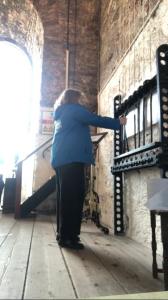 Anna ringing the bells