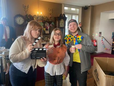 Hosts dressed up