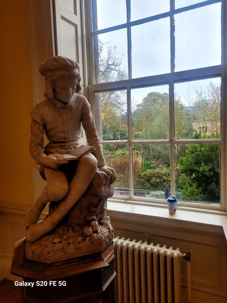 statue in window