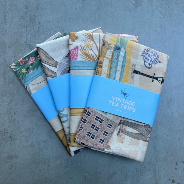 vintage tea trips tea towels