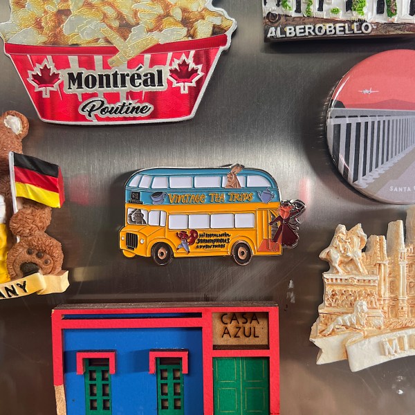 vintage tea trips magnet