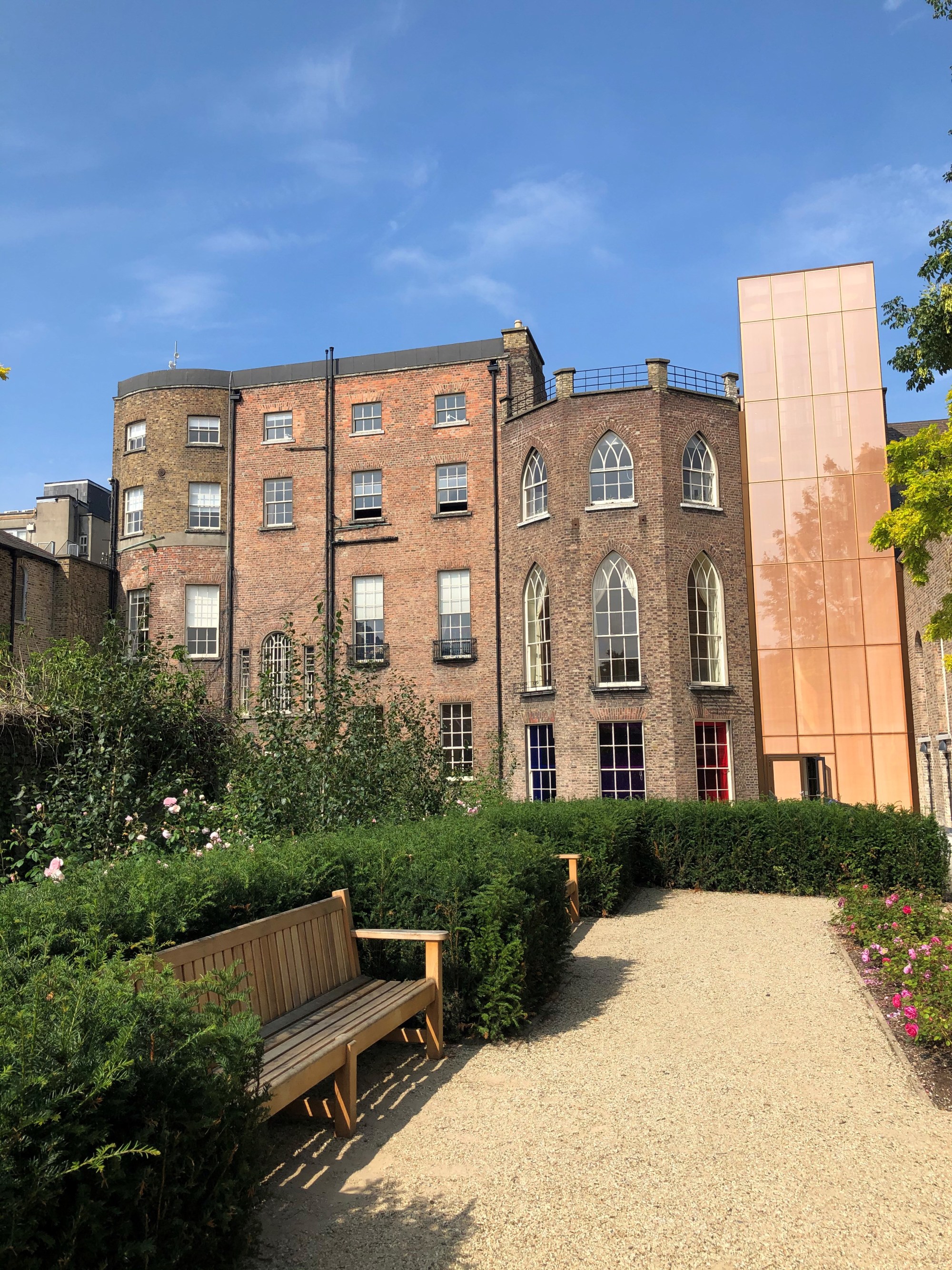 MoLI – Museum of Literature Ireland, Dublin City_master a stone castle next to a brick building