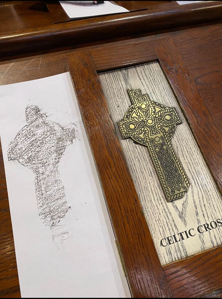 Celtic cross at St Patrick's Cathedral, Vintage Tea Trips